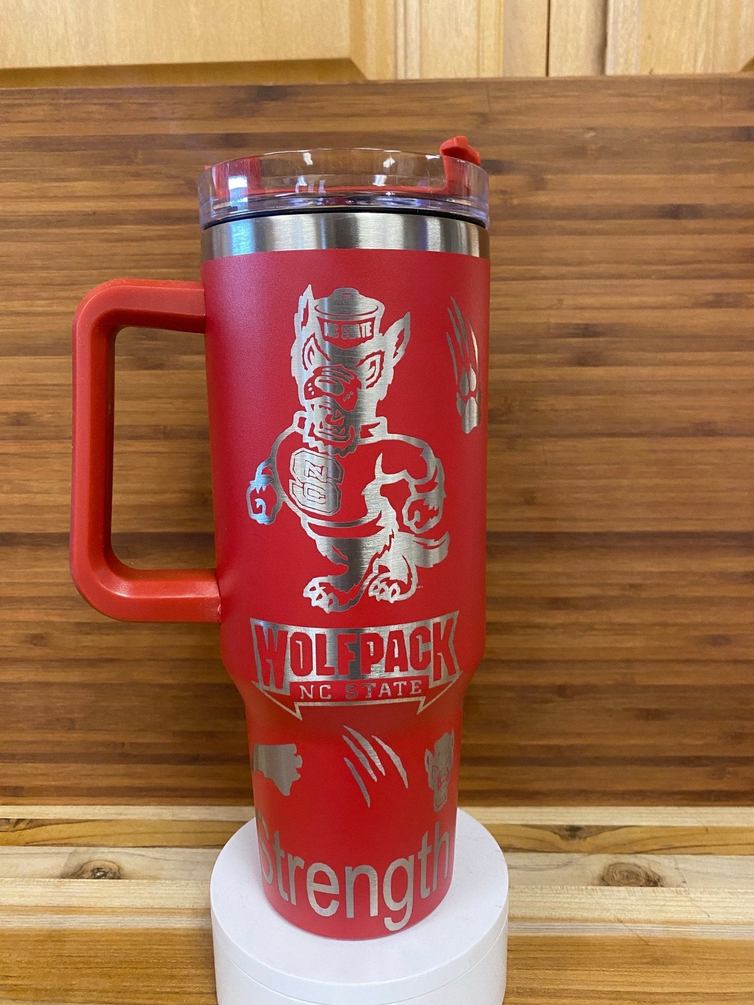 40 oz Laser Engraved Tumbler NC State - JennyJacks,llc.