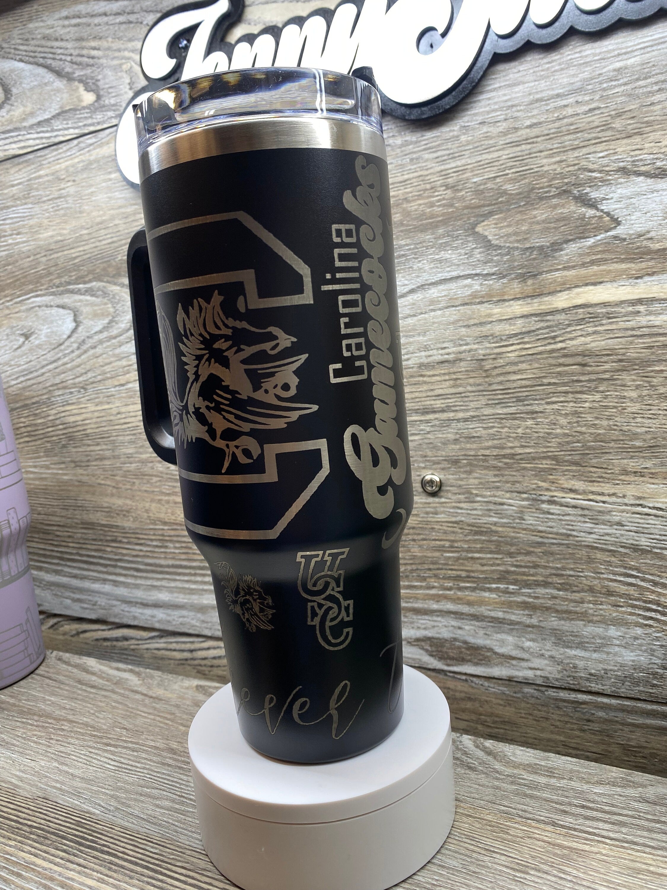 Carolina Gamecocks 40 oz Unbranded tumbler laser engraved