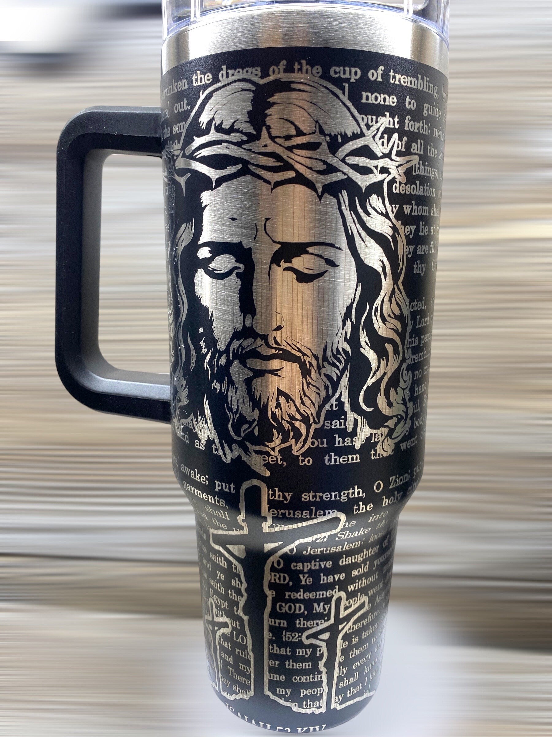 40 oz unbranded tumbler Jesus