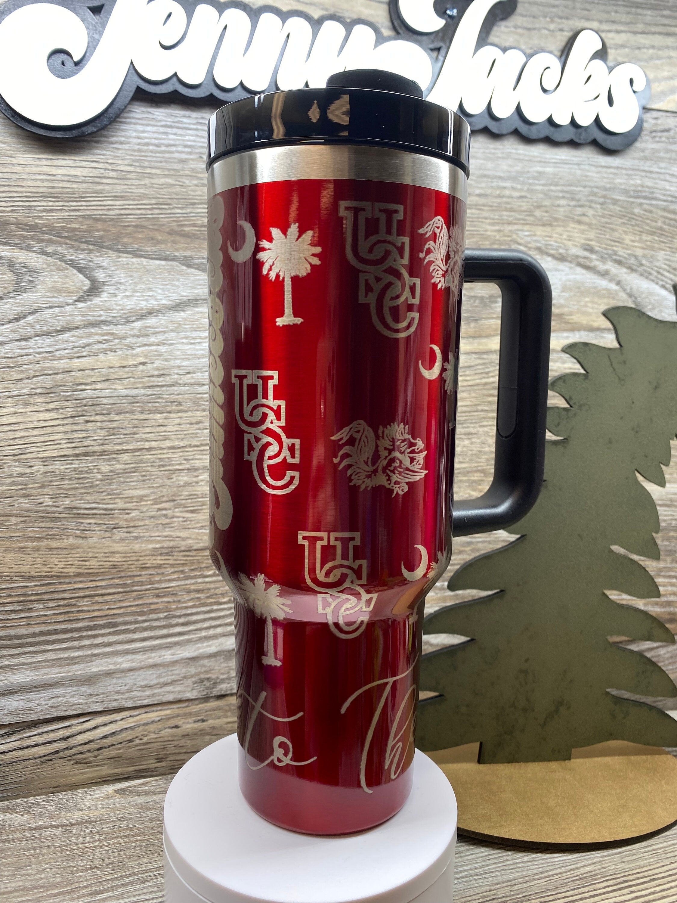 Carolina Gamecocks 40 oz Unbranded tumbler laser engraved