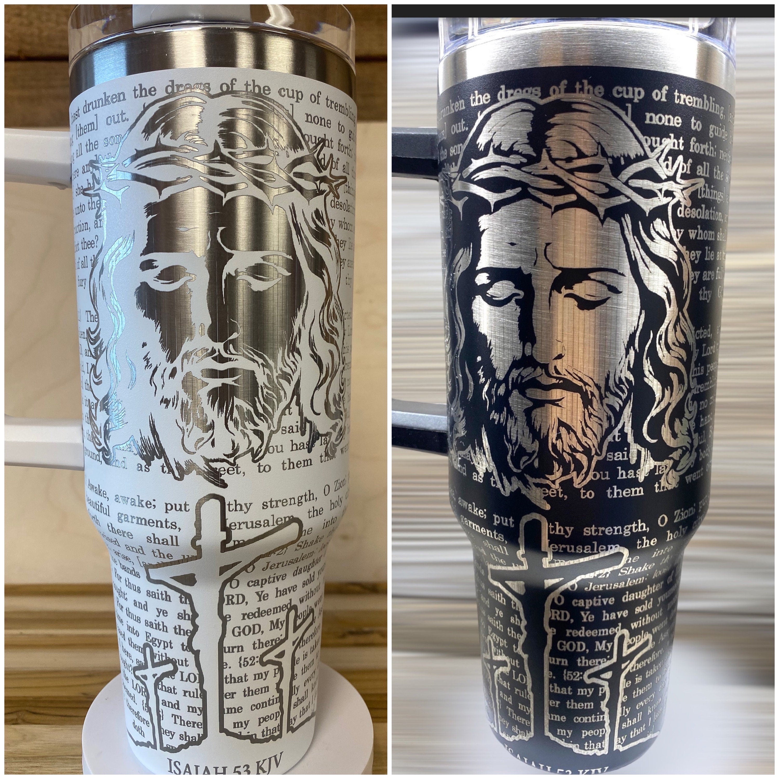 40 oz unbranded tumbler Jesus