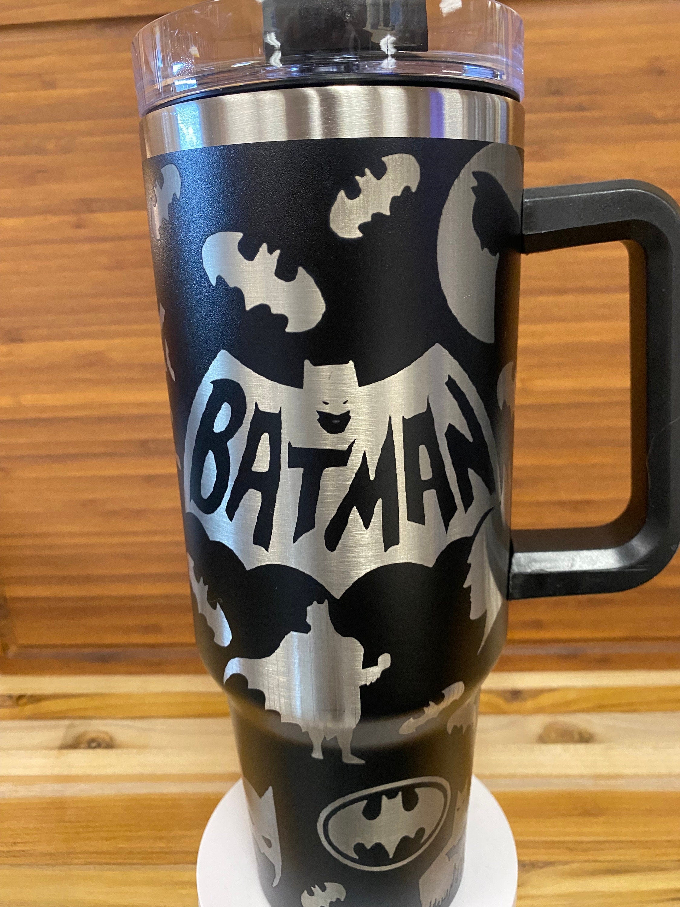 40oz Laser Engraved Tumbler Bat