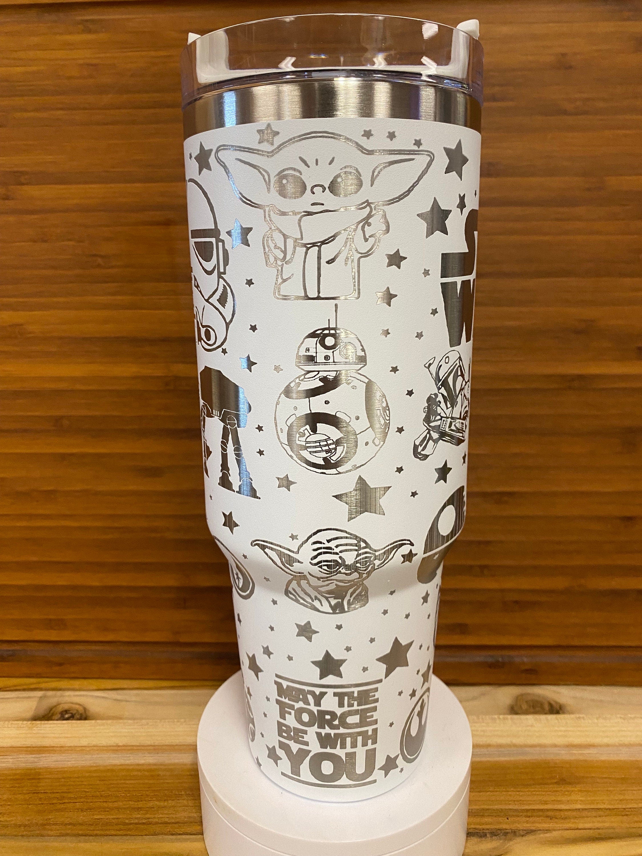 40 oz Laser Engraved Unbranded Tumbler Star