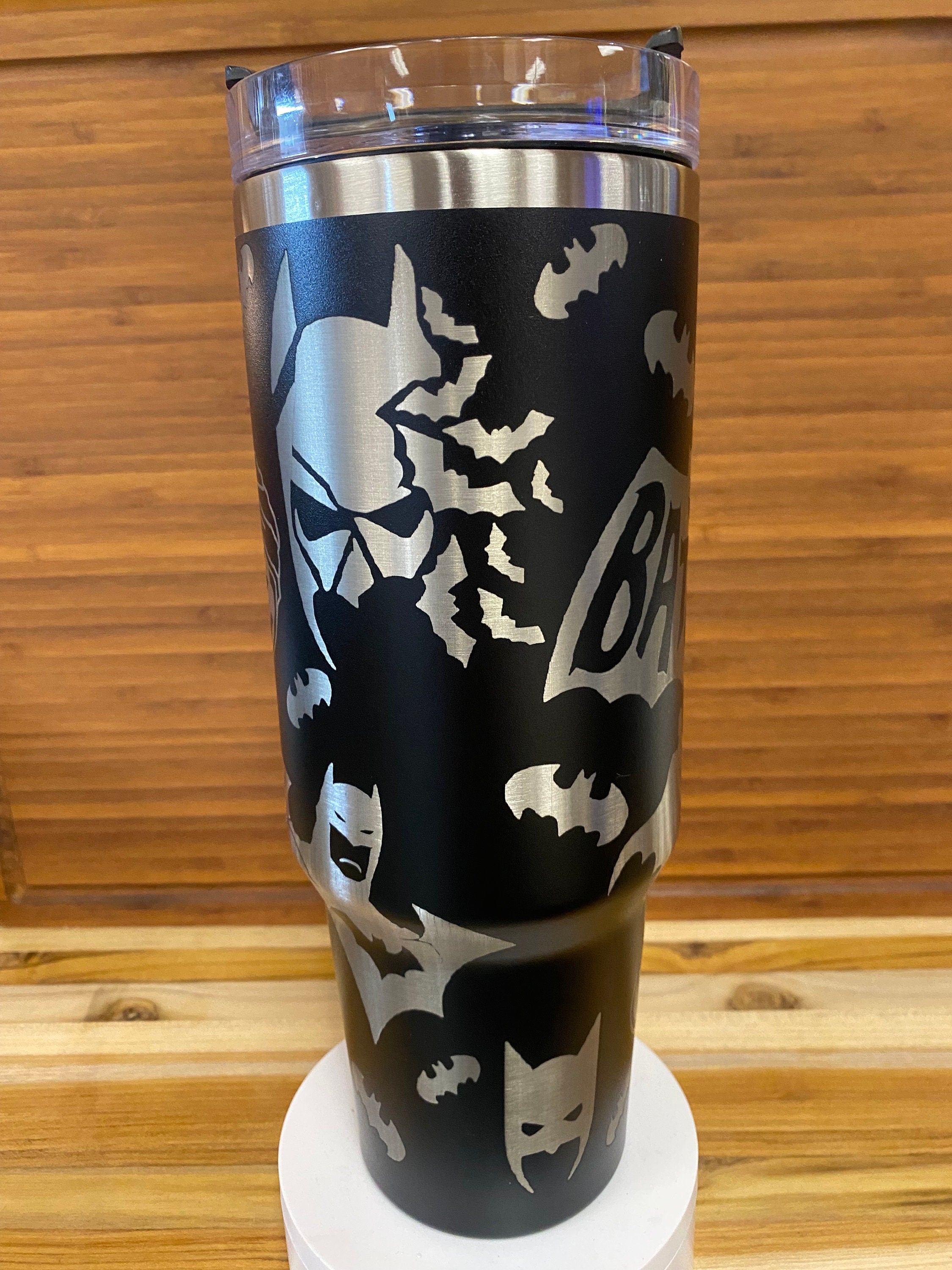 40oz Laser Engraved Unbranded Tumbler Bat