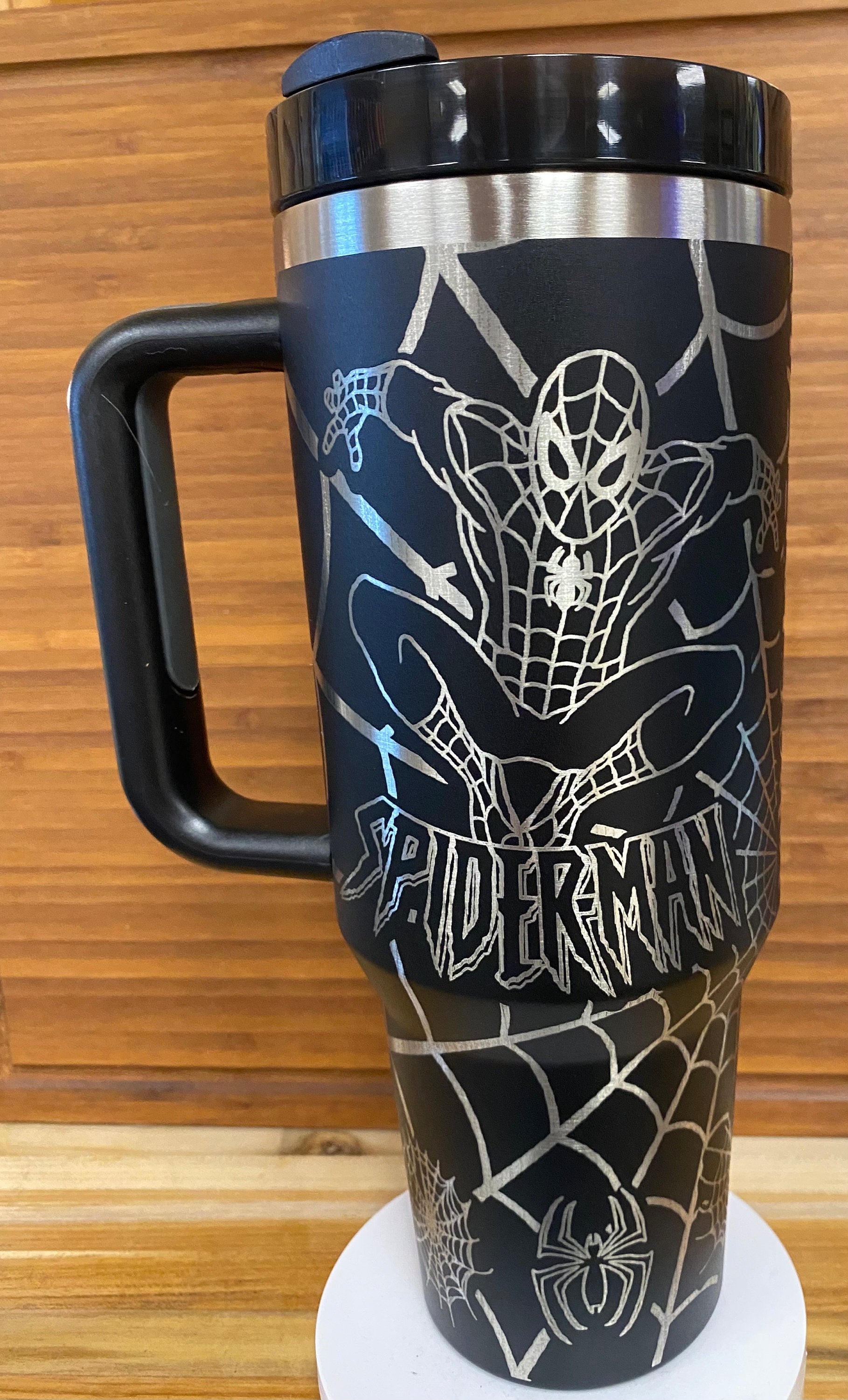 40 oz Laser Engraved Tumbler Spidey unbranded