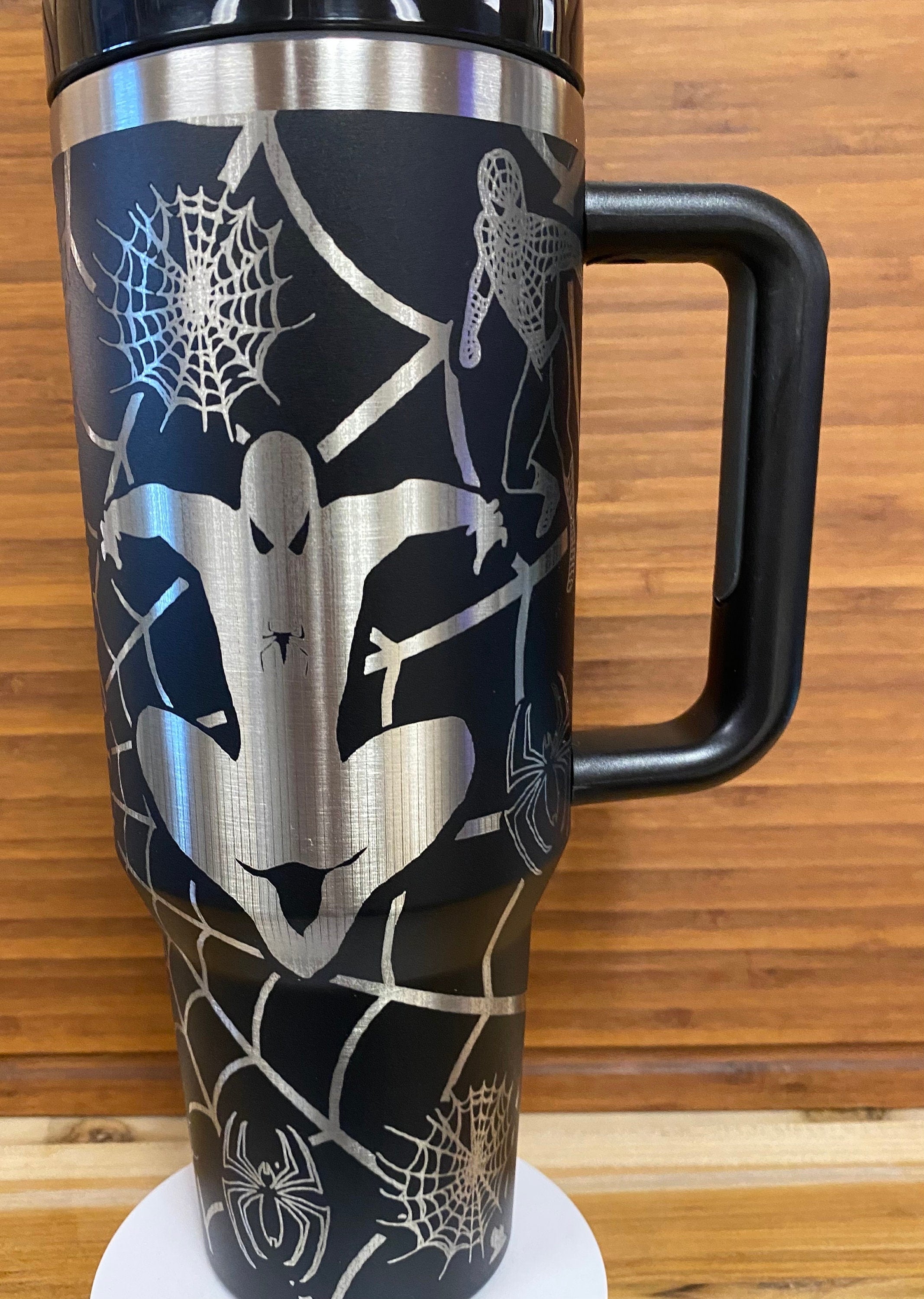 40 oz Laser Engraved Tumbler Spidey unbranded