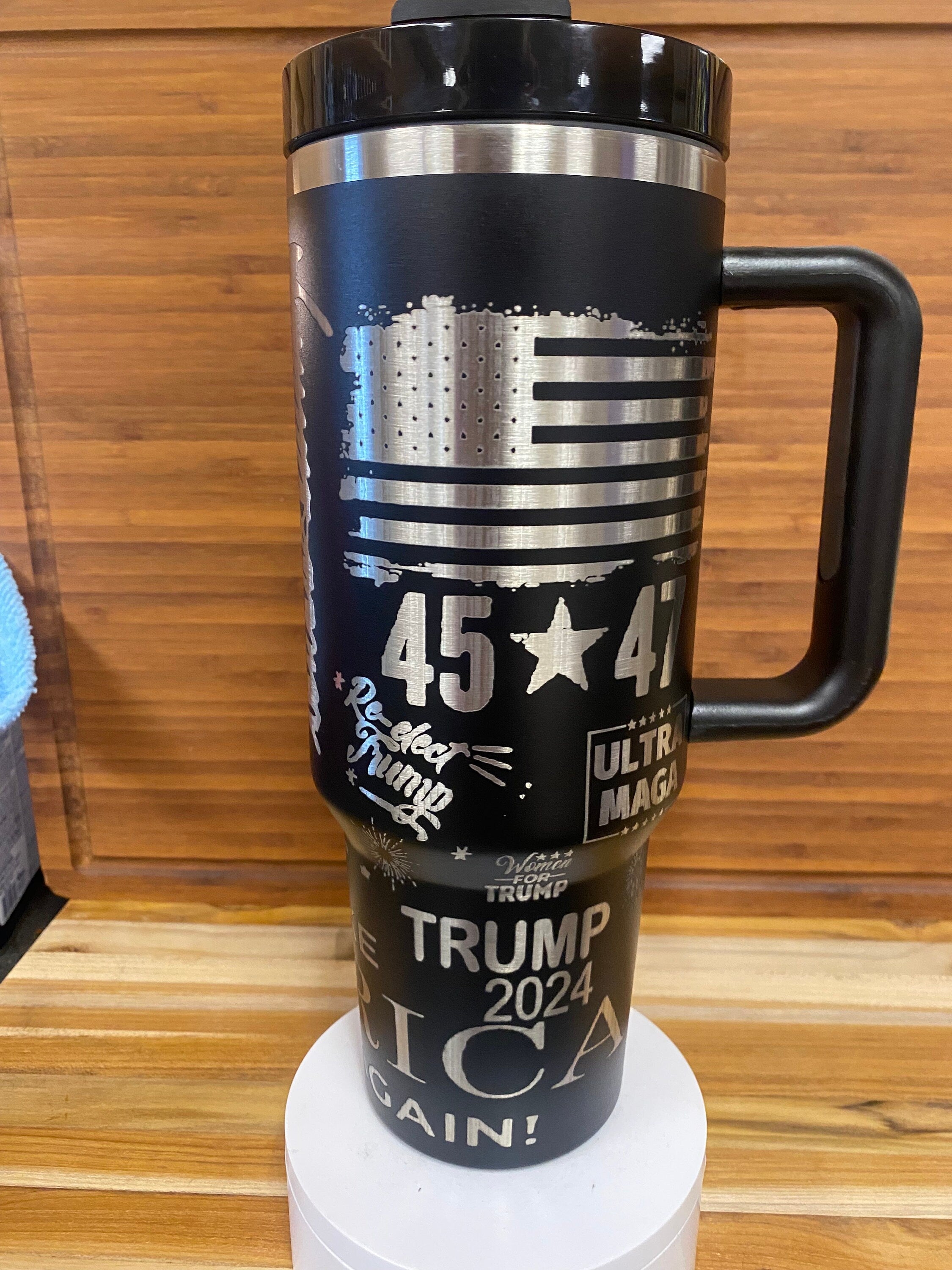 40z Unbranded Laser Engraved Tumbler Trump MAGA Women for Trump