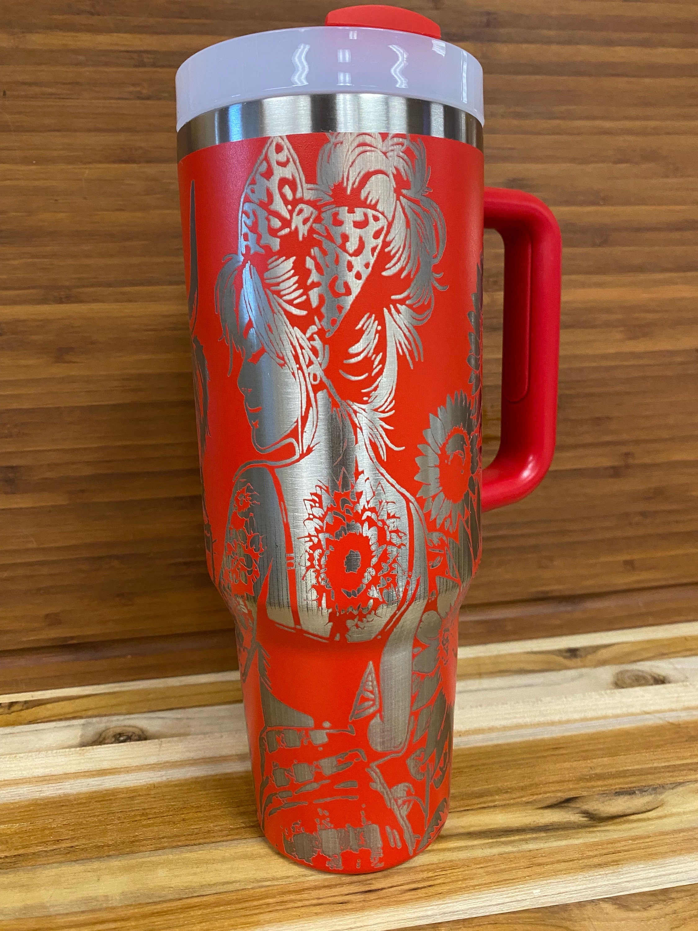 40 oz Laser Engraved Unbranded Tumbler Country Tattoo