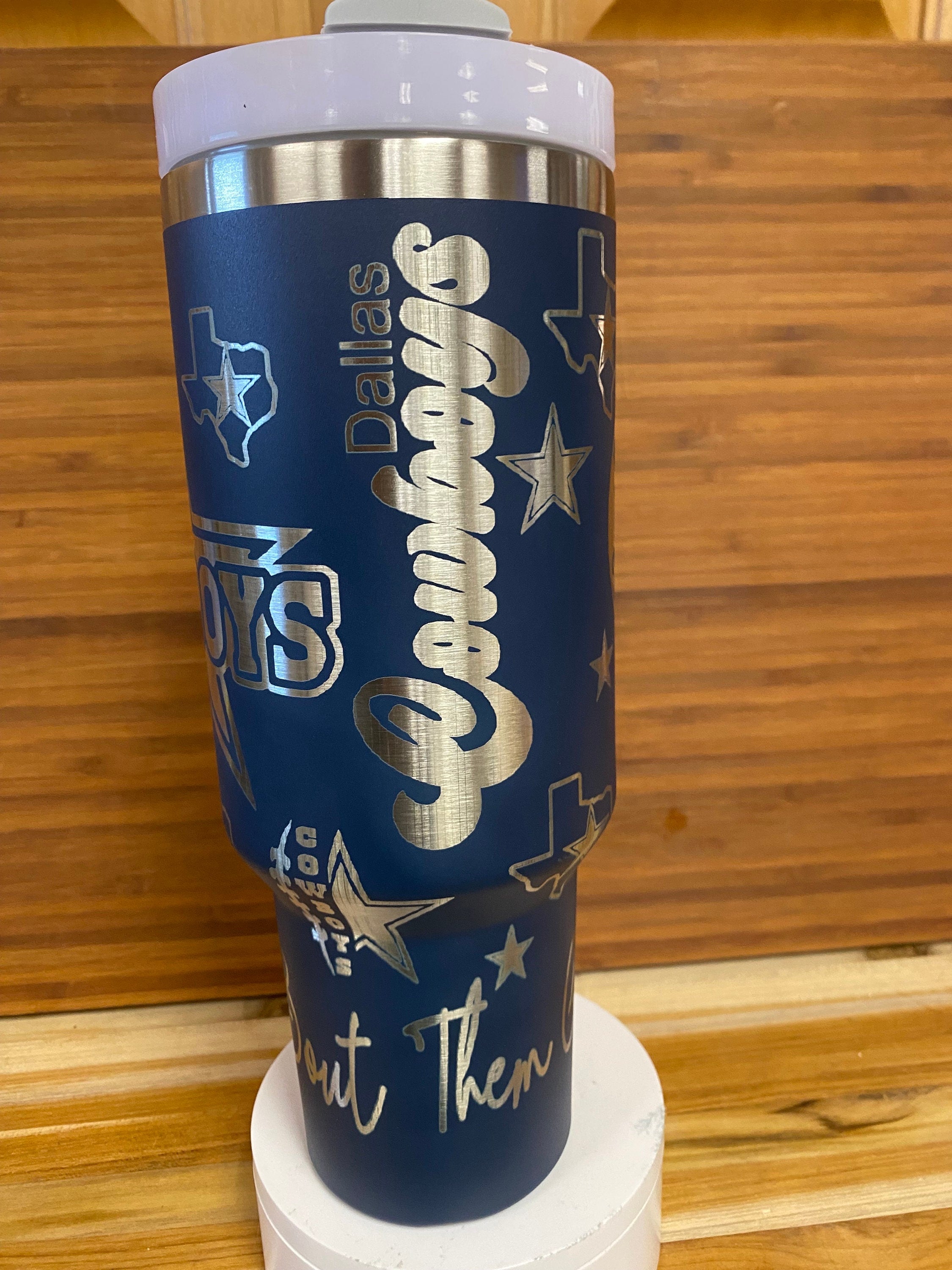 40 0z Laser Engraved Unbranded Tumbler Dallas