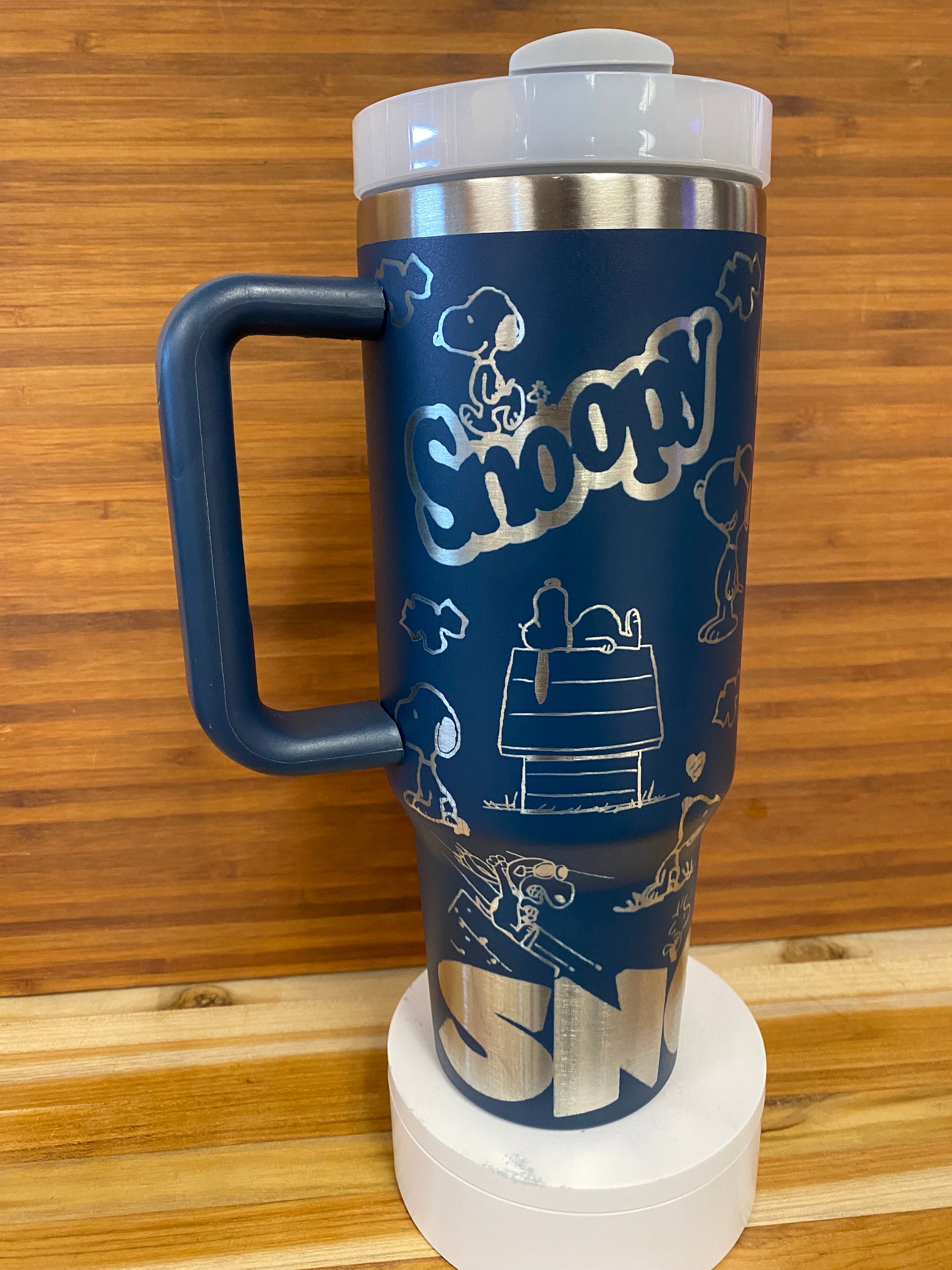 40 oz Laser Engraved Unbranded Tumbler S noopy