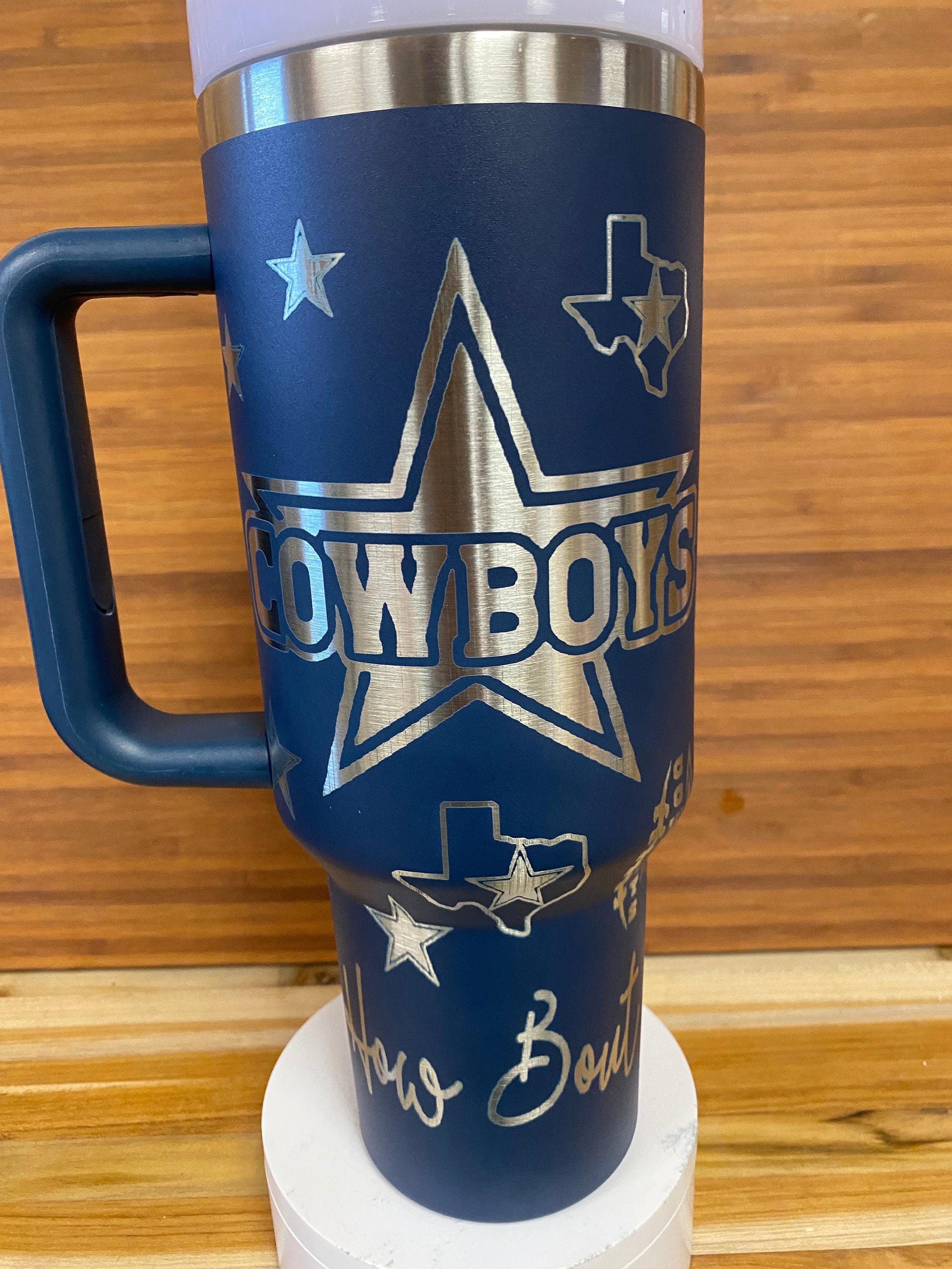 40 0z Laser Engraved Unbranded Tumbler Dallas