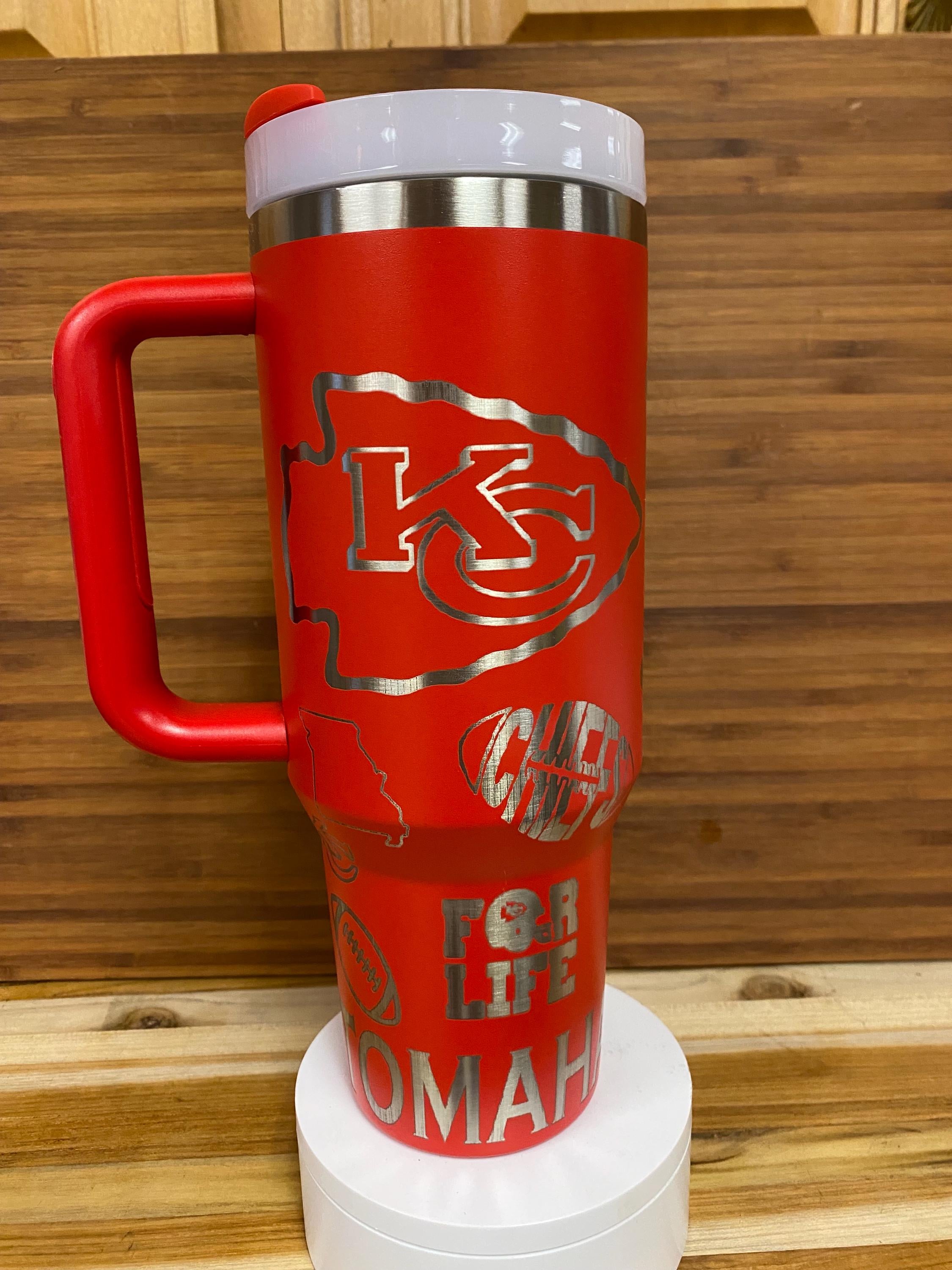 40 0z Laser Engraved unbranded Tumbler Kansas C