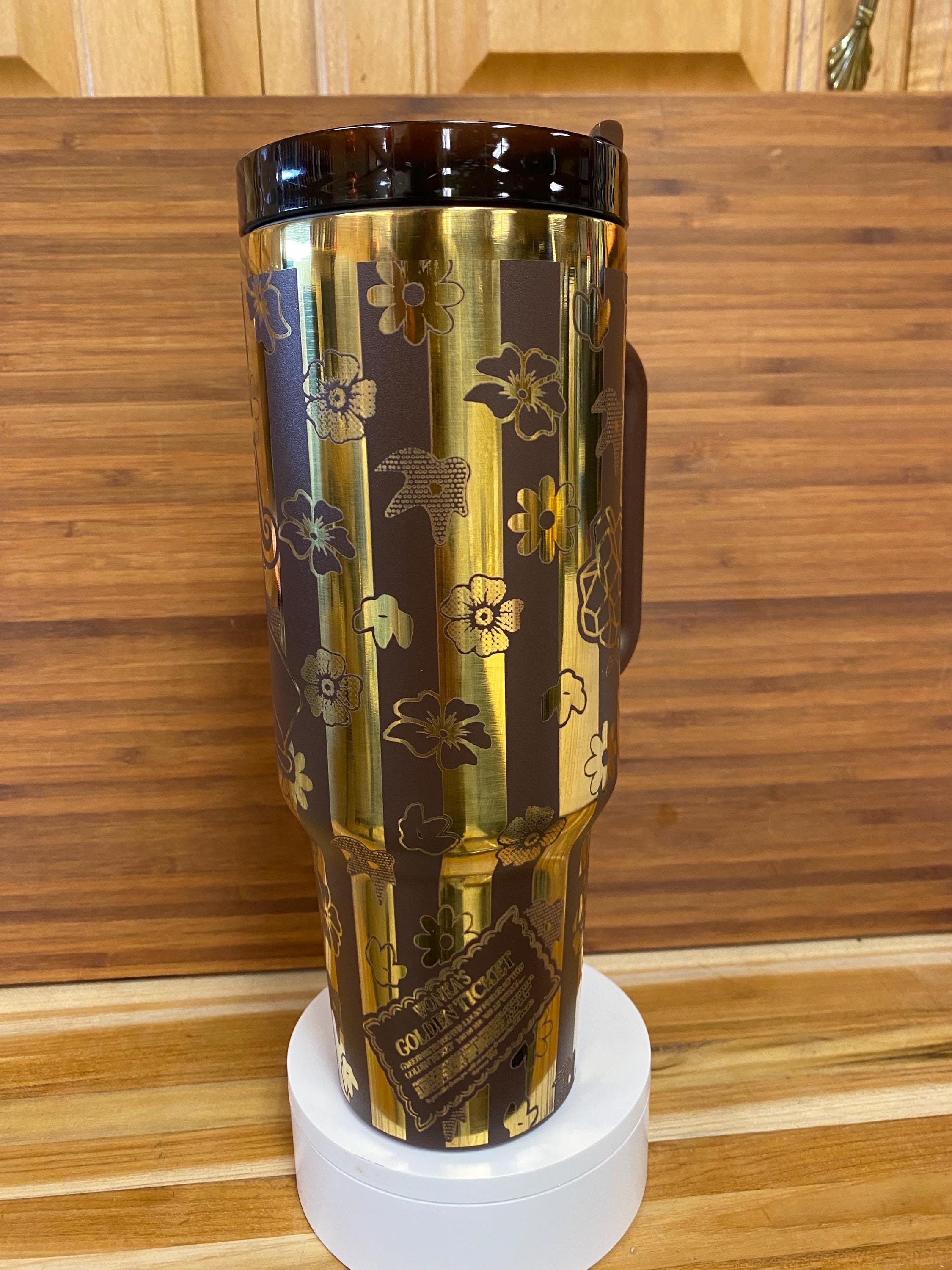 40 oz laser engraved unbranded tumbler Chocolate Willy