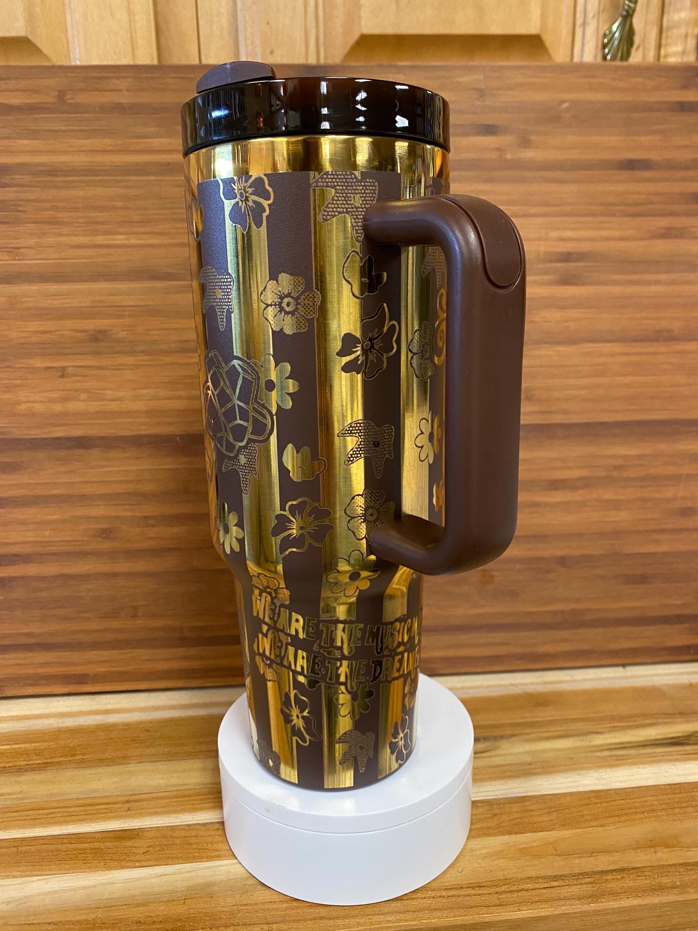 40 oz laser engraved unbranded tumbler Chocolate Willy