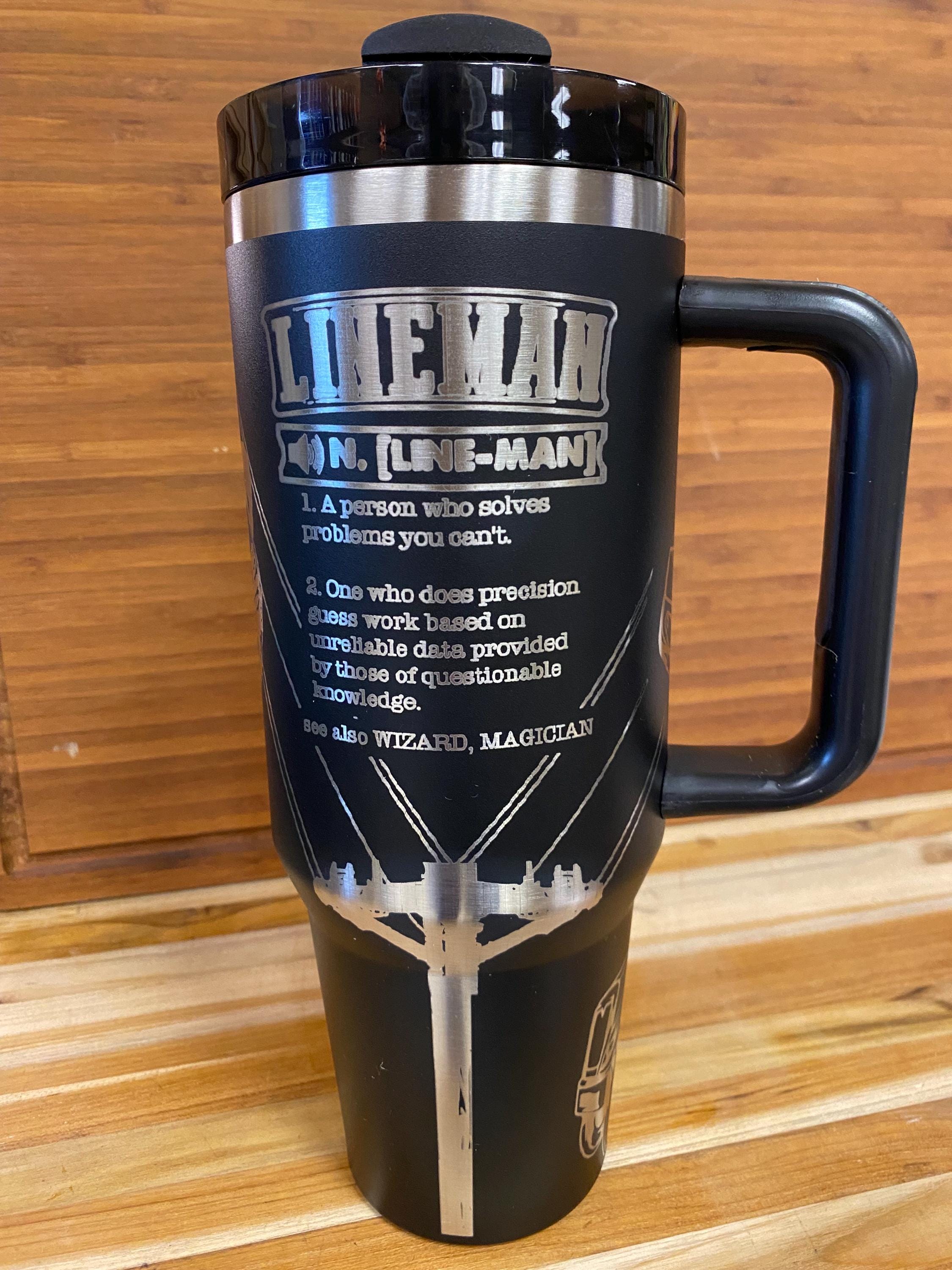 40 oz Tumbler and Ornament Lineman Set