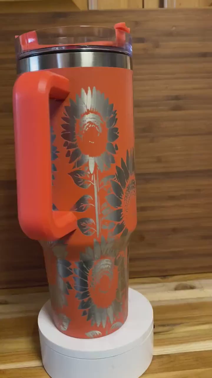 40 oz Laser Engraved Unbranded Tumbler Country Tattoo