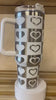 40 0z Laser Engraved Tumbler Valentine Hearts