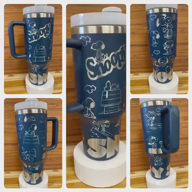 40 oz Laser Engraved Unbranded Tumbler S noopy