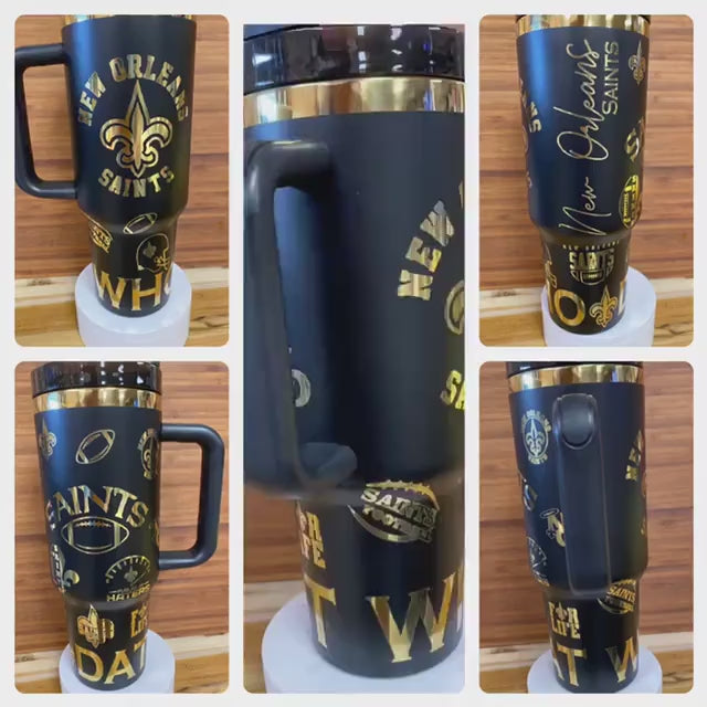 40 0z Laser Engraved Tumbler New Orleans